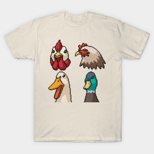 chicken duck pixel T-Shirt